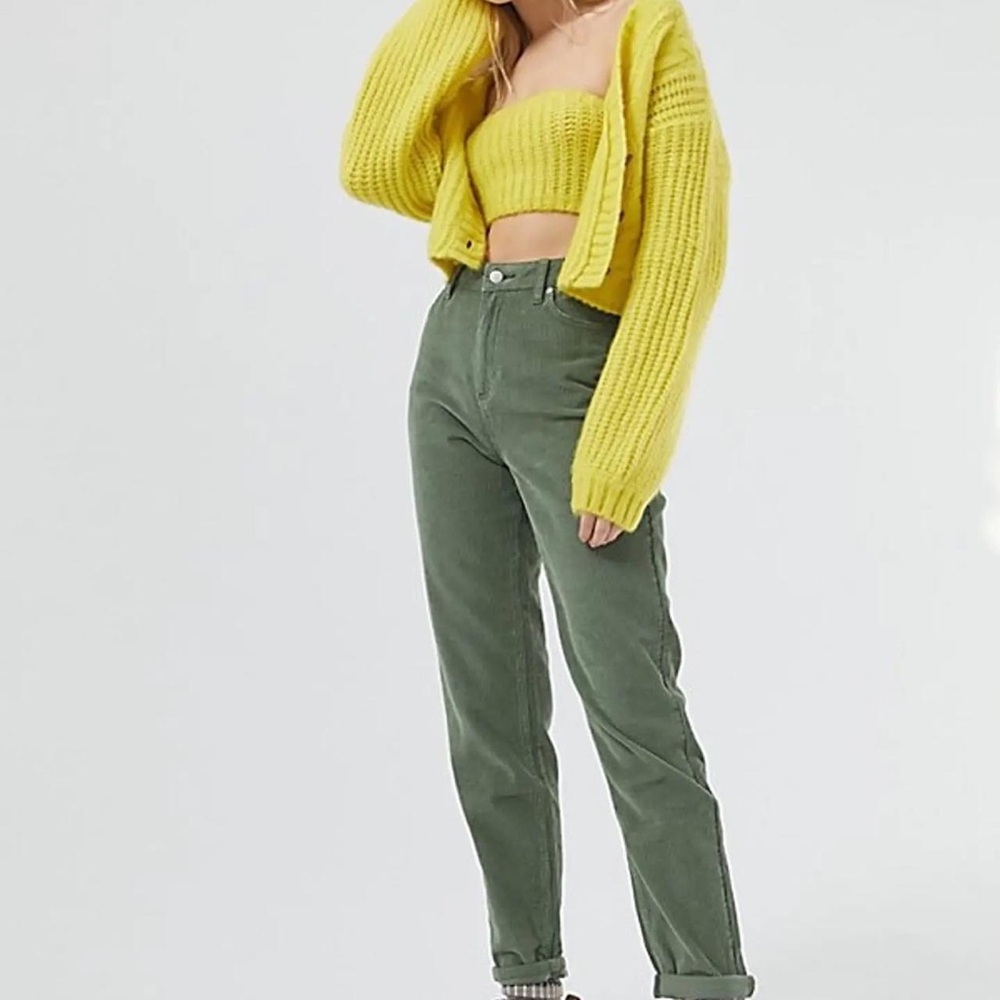 BDG High-Rise Jeans in Olive Green